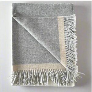 ARTZNL 100% Baby Alpaca ECO Throw Undyed Blanket Large Gray All Season Luxury